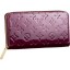 Louis Vuitton M91536 Monogram Vernis Zippy Wallet Rouge Fauviste GL02642