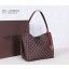 Louis Vuitton Monogram Damier Ebene Canvas Caissa HOBO Bag 41555 Red GL02246