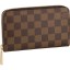 Louis Vuitton N60028 Damier Ebene Canvas Zippy Compact Wallet Ebene GL01852