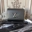 Louis vuitton original epi leather TWIST MM M50332 Silver grey GL00667