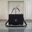 Louis Vuitton original litchi leather tote bag 50250 black GL02154