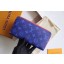 Louis vuitton RIBBON Monogram Canvas wallet M60019 blue GL01788