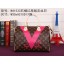 Replica 2015 Louis vuitton speedy 30 monogram V M41533 rose red GL02300