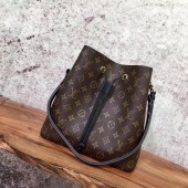 2017 louis vuitton monogram canvas original bag neonoe M44020 black GL04010