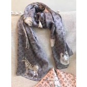 2017 top quality louis vuitton scarf L0021 grey GL02241