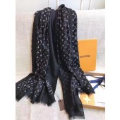 2017 top quality louis vuitton scarf L0042 black GL01238