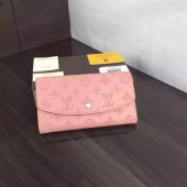 AAA 1:1 Louis Vuitton Mahina Leather Wallet 60144 Pink GL00373