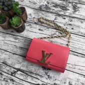 Best Copy Louis Vuitton CHAIN LOUISE Original leather Shoulder Bag M94335 pink GL03723