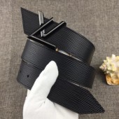 Best Louis Vuitton Calf leather Belt wide 4.0CM 2279 black GL03159