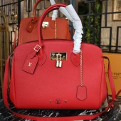 Best Louis Vuitton Veau Nuage Leather Milla MM M51685 red GL01092