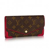 Best Replica Louis Vuitton Monogram Canvas Sarah Wallet Retiro M61184 Cherry GL00155