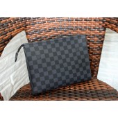 Copy Best Quality Louis Vuitton Clutch Bag M47542 Black GL02115