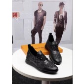 Copy Louis Vuitton Man Leather Shoes LV4586 Black GL04597