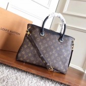 Copy Louis Vuitton Monogram Canvas Pallas Original leather M42810 black GL01207