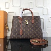 Copy Louis vuitton original monogram canvas Flower tote M43550 brown GL01035