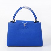 Fake 2014 louis vuitton capucines mm m48864 blue bag GL03716