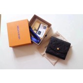 Fake AAA louis vuitton original Monogram Empreinte Ariane Wallet 64148 black GL03350