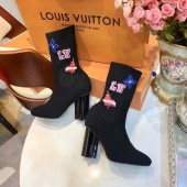 Fake Best Louis Vuitton SILHOUETTE ANKLE BOOT LV923SY black GL03943