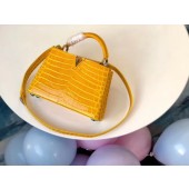 Fake Louis vuitton original crocodile CAPUCINES PM M94587 yellow GL04100