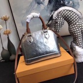 Fake Louis vuitton original Monogam vernis Alma BB M91606 silver GL03428