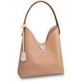 Fashion Louis vuitton original LOCKME HOBO M44330 Beige GL03841