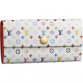 Fashion Replica Louis Vuitton Monogram Multicolor Sarah Wallet Orange M60272 GL02821