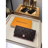 Imitation 1:1 Louis vuitton monogram canvas flore wallet 64586 pink GL04271