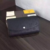 Imitation Louis Vuitton Mahina Leather Wallet 60144 Black GL01159