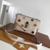 Imitation Louis vuitton Original Leather Evening Bag Clutch Love Note replica M54500 cream GL02264