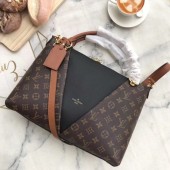 Knockoff Louis Vuitton Monogram Canvas original V TOTE MM M43949 black GL02324