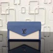 Knockoff Louis vuitton Original cowhide wallet M62544 blue GL01785