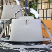 Louis Vuitton CAPUCINES PM M52388 light gray GL04256