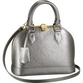 Louis Vuitton M91677 Monogram Vernis Alma BB Gris Art Deco GL04088