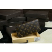 Louis Vuitton Monogram Canvas Clutch Handbag 60017 Brown GL01722