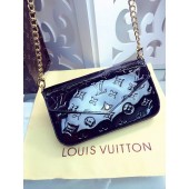 Louis Vuitton Monogram Vernis Chaine Wallet M61276 Black GL02028