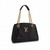 LOUIS VUITTON NEW WAVE CHAIN TOTE M51496 black GL00687