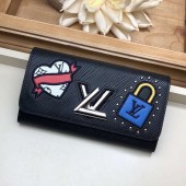 Louis Vuitton TWIST WALLET M63456 black GL03333