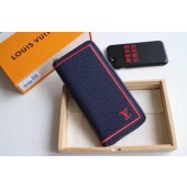 Louis Vuitton ZIPPY WALLET VERTICAL N93095 blue GL01193