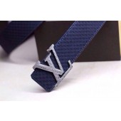 Luxury 2015 Louis Vuitton belts 8189 dark blue Belts GL04017