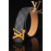 New Louis Vuitton Calf leather Belt wide 3.8CM 2269 black GL02602