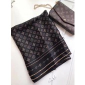 Replica 2017 top quality louis vuitton scarf L0001 black/red/gray GL03015