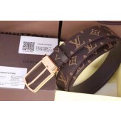 Replica Louis Vuitton Calf leather Belt wide 3.5CM 2282 brown GL04516