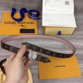 Replica Louis Vuitton CIRCLE 20MM REVERSIBLE BELT M0053UB pink GL04400