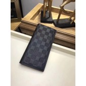 Replica Louis Vuitton DAMIER ZIPPY Wallet N63010 black GL02234