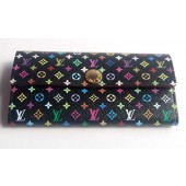 Replica Louis Vuitton handbag monogram multicolore black sarah wallet m93747 (grenade lining) GL04331