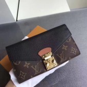 Replica Louis Vuitton Monogram Canvas Padlock Wallet M58414 black GL03354